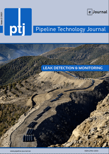 An image of the front cover of the trade journal Pipeline Technology Journal featuring Atmos International article on pipeline simulation