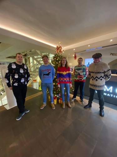 Staff in our Manchester office taking part in Christmas Jumper Day 2021