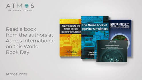 An image of Atmos International's book collection with the following text: "read a book from the authors at Atmos International on this World Book Day"