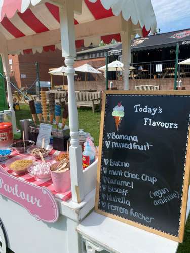 Ice cream cart at Atmos' summer party