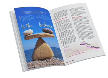 Image of a magazine open at the page of Atmos International's article on offshore pipeline leak detection