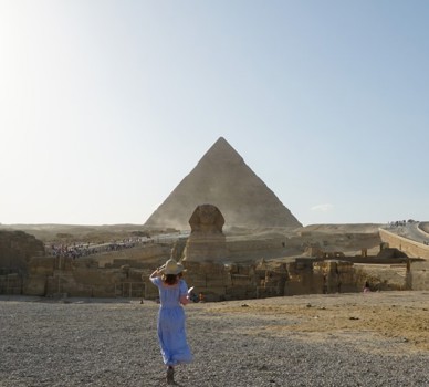 An image of Principal Engineer Kirsty McNeil visiting Egypt