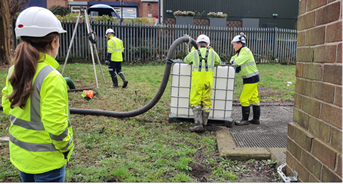 Atmos colleagues on site for a UK water utility